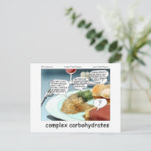 方法あまりにも複雑な炭水化物のおもしろい贈り物&ティー ポストカード (スタンド正面)