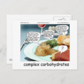 方法あまりにも複雑な炭水化物のおもしろい贈り物&ティー ポストカード (正面/裏面)