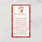 方法とフェミニンフローラかわいらし名刺 名刺 (裏面)