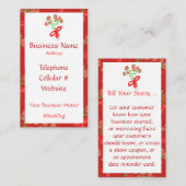 方法とフェミニンフローラかわいらし名刺 名刺 (正面/裏面)