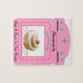 方法のオーブンの新生児のピンクのパン ジグソーパズル (横)