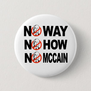 方法無しいかに、MCCAINボタン無し 缶バッジ