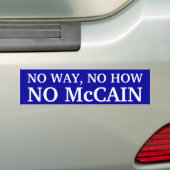方法無しいかに、McCAIN無し バンパーステッカー (車上)