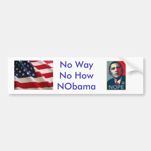 方法無しいかにNObama バンパーステッカー (正面)