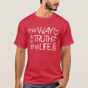方法真実及び生命ジョンの14:6のTシャツ Tシャツ
