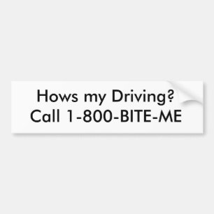 方法私の運転か。 1 800かみ傷私を電話して下さい バンパーステッカー