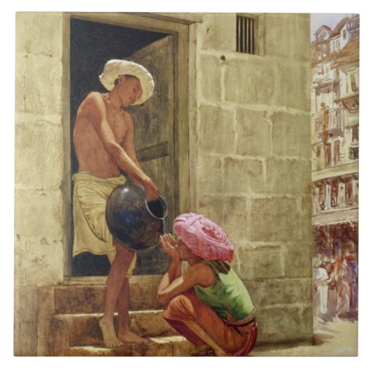 方法1876年の飲み物(w/c紙で) タイル (正面)