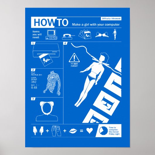 方法:コンピュータで女性を作る ポスター (正面)