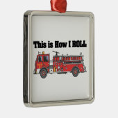 方法(転が消防車/消防車) メタルオーナメント (右)
