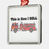 方法(転が消防車/消防車) メタルオーナメント (左)