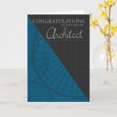 方眼紙とスタイリッシュな建築家-新しい仕事- カード (黄色い花)