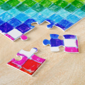 方眼紙の正方形で着色される ジグソーパズル (側面)