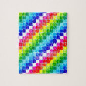 方眼紙の正方形で着色される ジグソーパズル (縦)