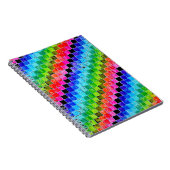 方眼紙の正方形で着色される ノートブック (右側)