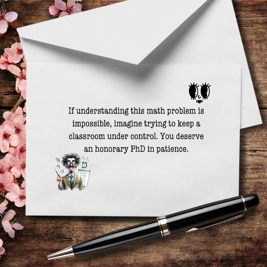 方程式は懸命であ教えり、の方程式は難しい サンキューカード