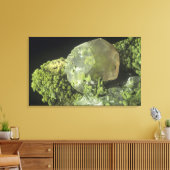 方解石の結晶とMottramite、Tsumeb Mine、Namib キャンバスプリント (インサイチュ (リビング))