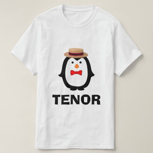 方針のペンギン Tシャツ (デザイン正面)