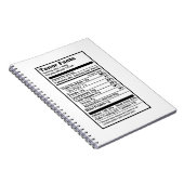 方針の"栄養成分のラベル" ノートブック (右側)