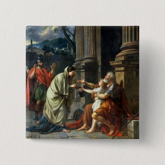 施しのために頼むBelisarius 1781年 缶バッジ (正面)