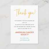 施カラフル設に感謝結婚 プレイスカード (正面)