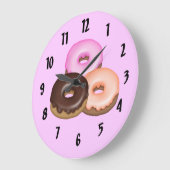 施釉ドーナツ ラージ壁時計 (傾斜)