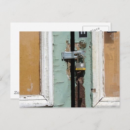 施錠され放棄された ポストカード (正面/裏面)