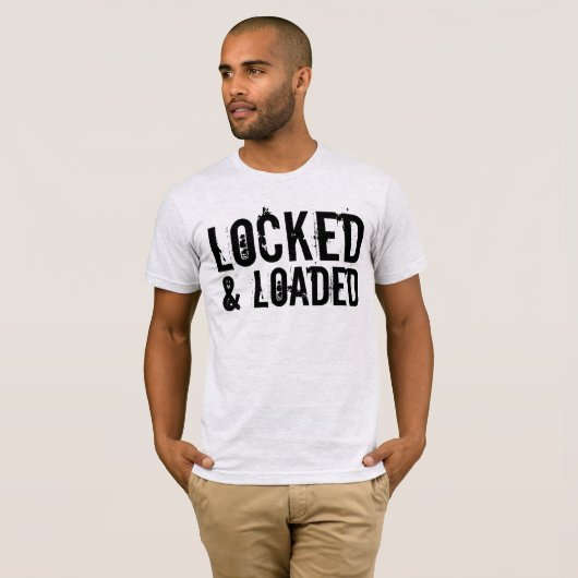 施錠して装荷された銃のTシャツ Tシャツ (正面フル)