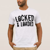 施錠して装荷された銃のTシャツ Tシャツ (正面)