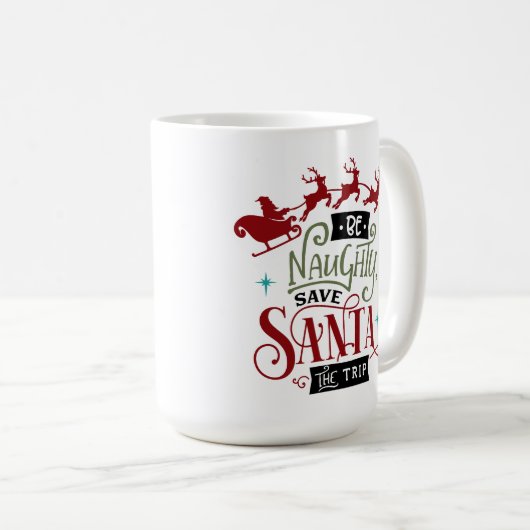 旅いけな救のクリスマスを迎えおもしろいる コーヒーマグカップ (正面右)