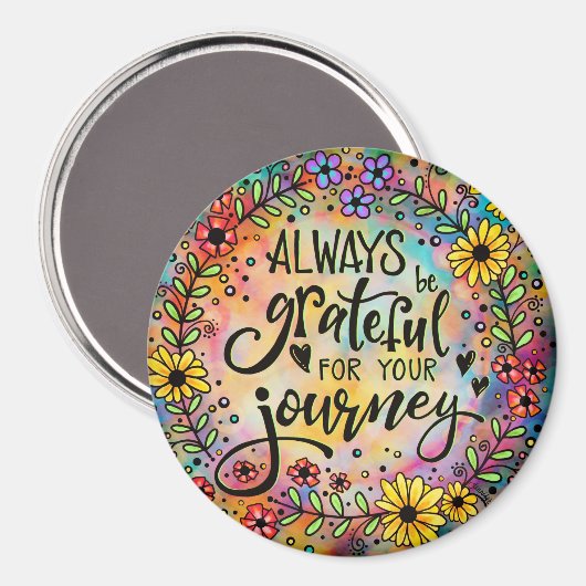 旅かわいらし路のマグネットに感謝引用文 マグネット (正面/裏面)