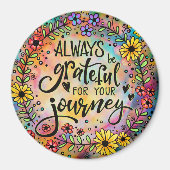 旅かわいらし路のマグネットに感謝引用文 マグネット (正面)