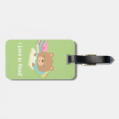 旅が大好きなかわいいテディベア読さん ラゲッジタグ (裏面横)