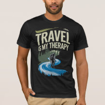 旅が私の治療法 - 冒険を求める者の名言Tシャツ