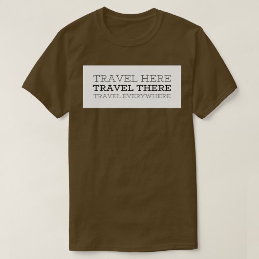旅ここに旅行そこでどこでも旅行 Tシャツ (デザイン正面)