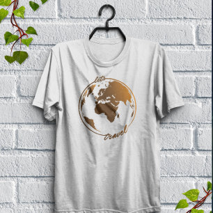 旅しよう 旅行好き 世界地図 Tシャツ