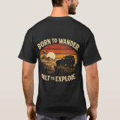 旅するように生まれ、探検するために作られた Tシャツ (裏面)