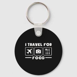 旅する人 飛行機 休暇 旅行 私は食べるために旅をする Wa キーホルダー