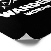 旅する女性 ハイキング 登山 クライミング ポスター (角)