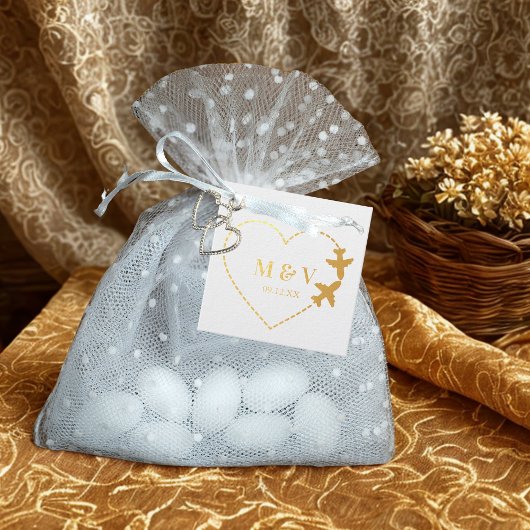 旅する結婚式　２つの飛行機がハートを運ぶ現代 フェイバータグ