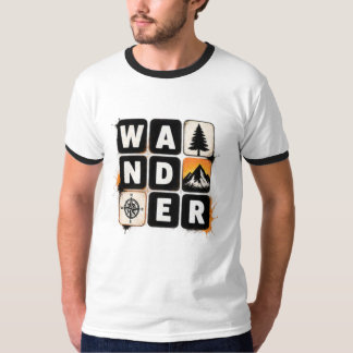 旅する – シンプルな旅と冒険のタイポグラフィTシャツ Tシャツ