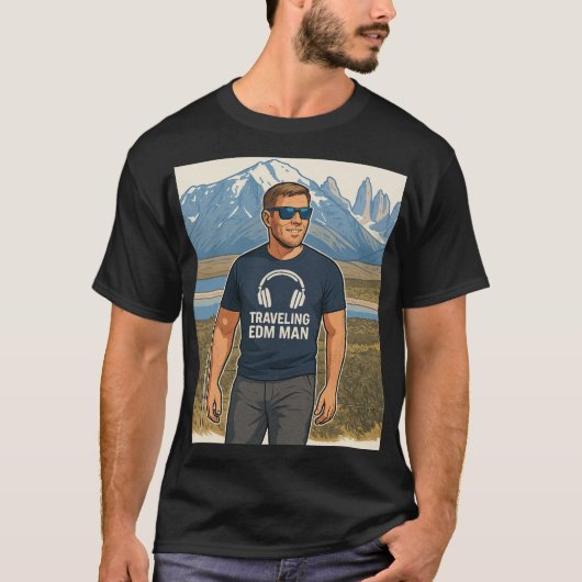 旅するEDM男 Tシャツ (正面)