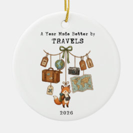 旅でより素敵になった一年 クリスマスホリデー セラミックオーナメント