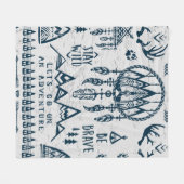 旅と冒険のテーマ フリースブランケット (正面(横))