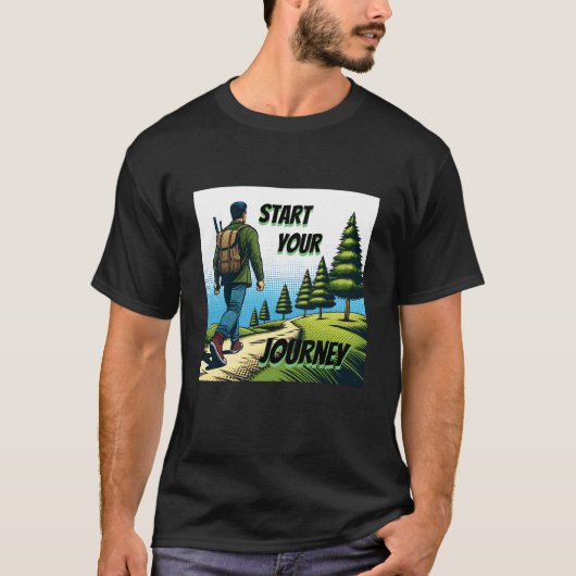 旅のはじまり | トレイルハイキング Tシャツ (正面)
