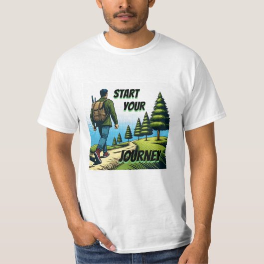 旅のはじめ | トレッキング Tシャツ (正面)