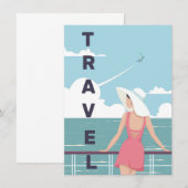 旅のアート 旅行の時間 招待状 (正面/裏面)