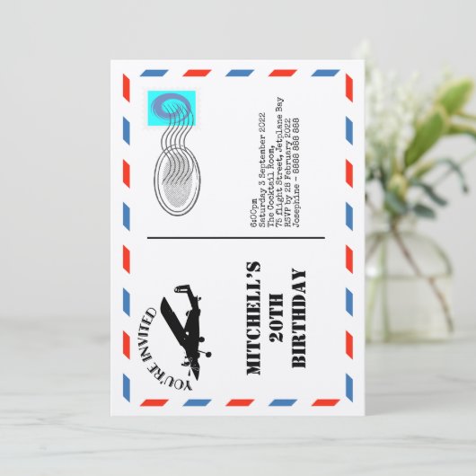 旅のインスピレーションを込めた招待状 招待状 (スタンド正面)