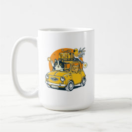 旅のスリルを猫パルで解放 コーヒーマグカップ