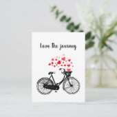 旅のバイク感動的をハートで愛 ポストカード (スタンド正面)