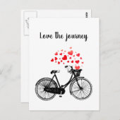 旅のバイク感動的をハートで愛 ポストカード (正面/裏面)